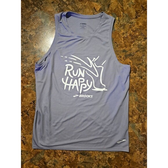 Brooks Run Happy Tank Top‎ Gray Size Large (A86) - Picture 1 of 8